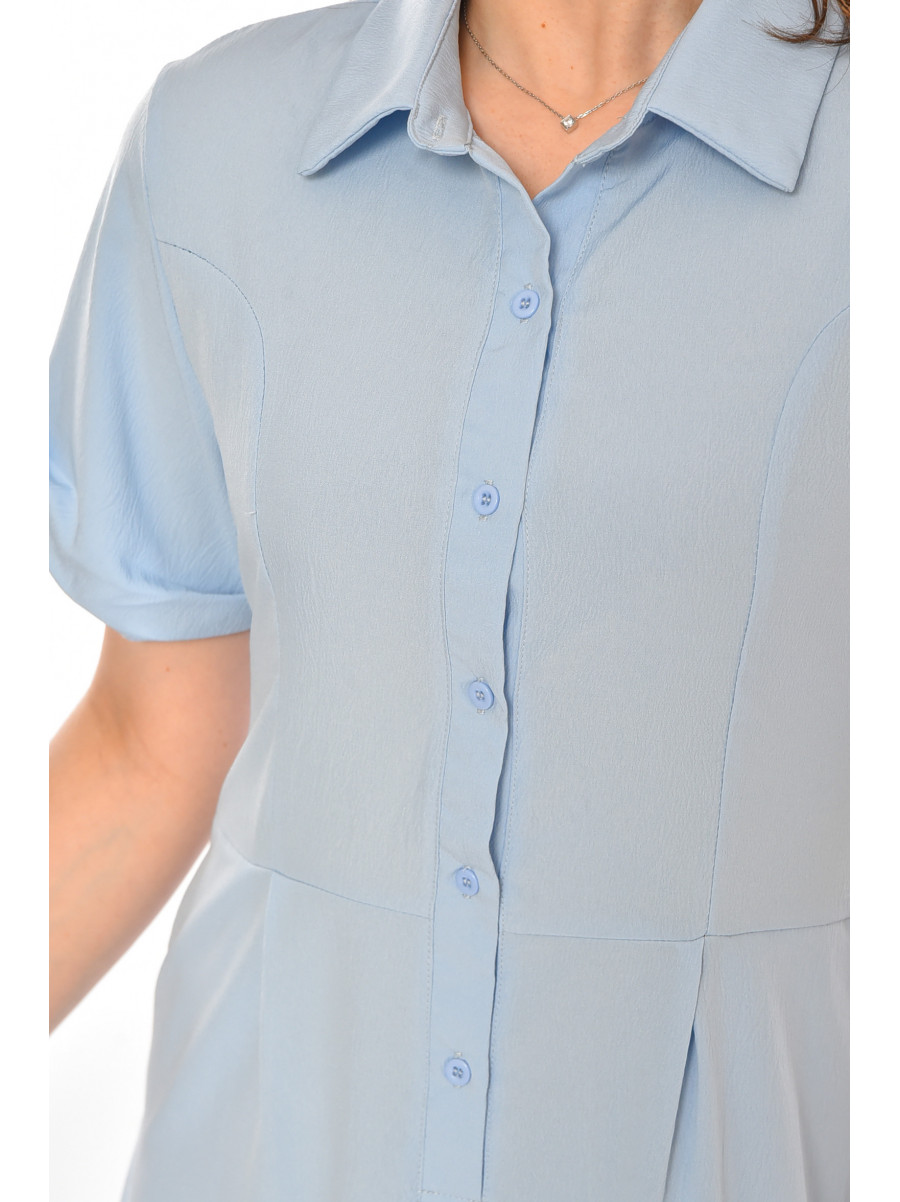 Платье женское однотонное голубого цвета 213840C