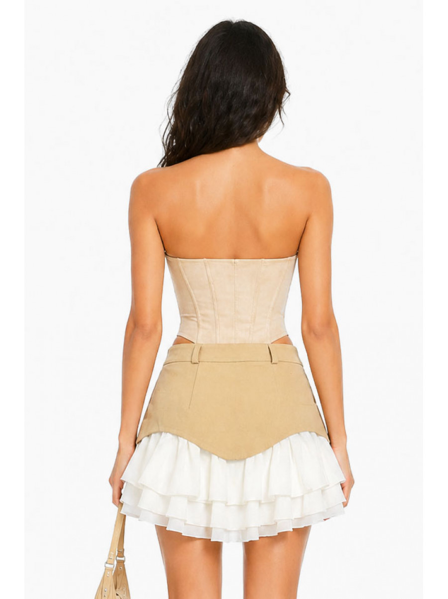 Спідниця жіноча бежевого кольору 433 213843C