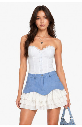 Спідниця жіноча блакитного кольору 433 213847C