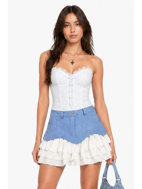 Спідниця жіноча блакитного кольору 433 213847C