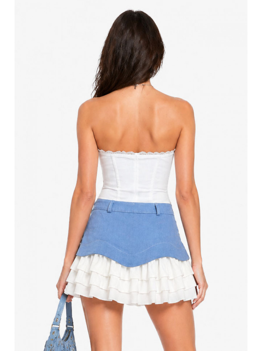 Спідниця жіноча блакитного кольору 433 213847C