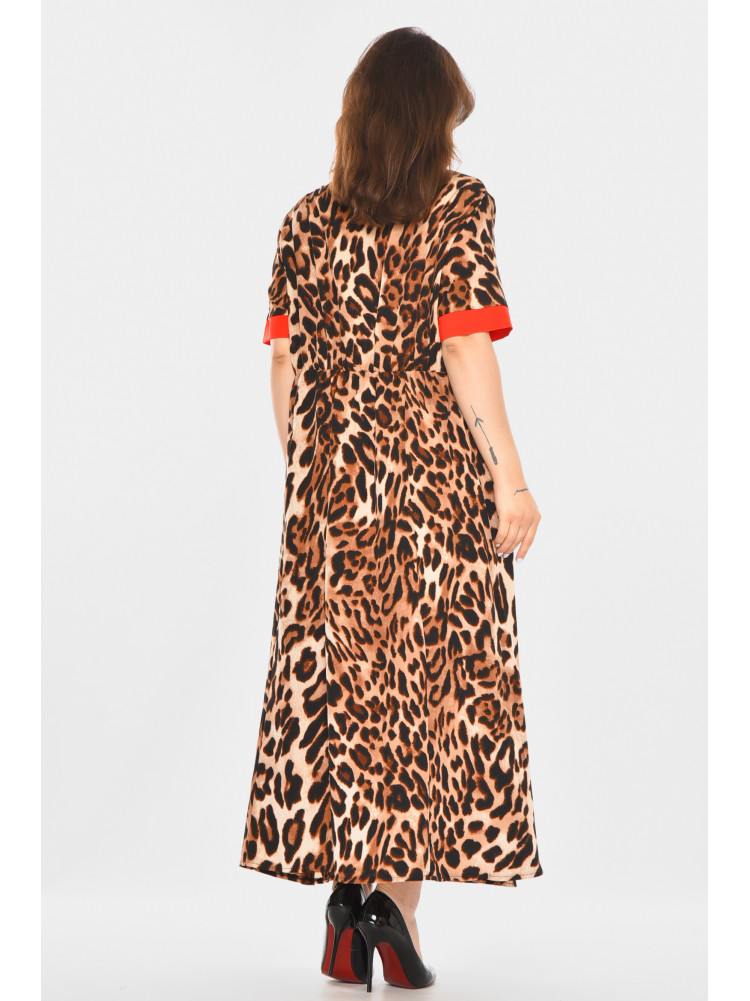 Сукня жіноча коричневого кольору з принтом 213864C