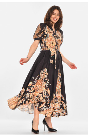 Платье женское черного цвета с принтом 213868C