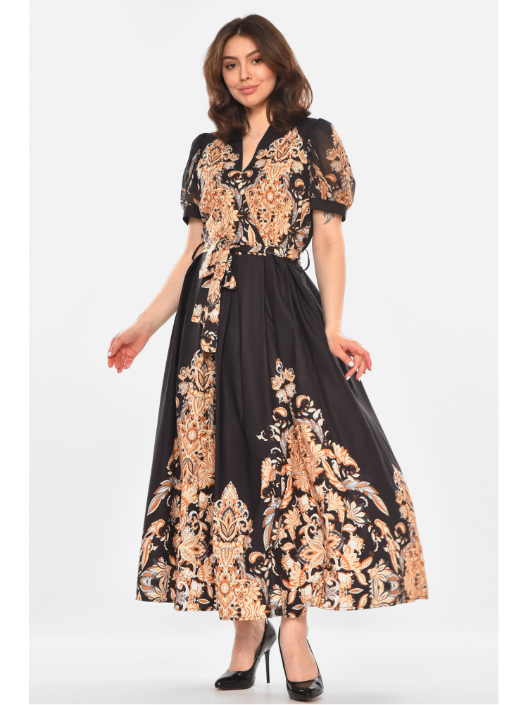 Платье женское черного цвета с принтом 213868C