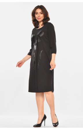 Платье женское черного цвета с принтом 213870C