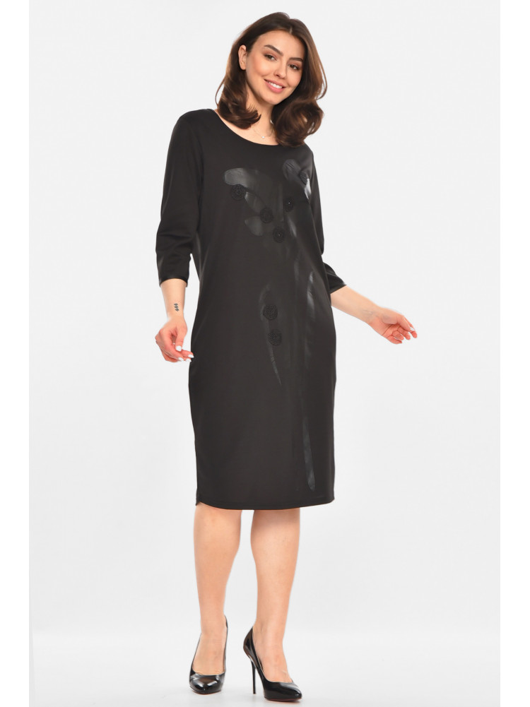 Платье женское черного цвета с принтом 213870C