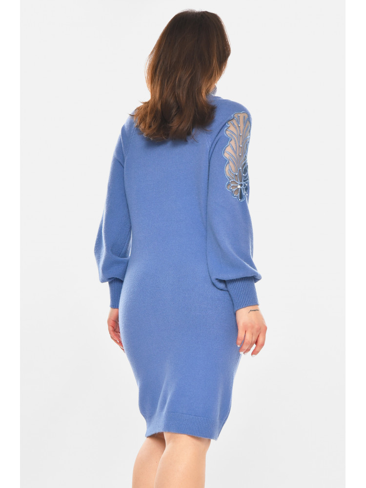 Платье женское однотонное синего цвета 213871C