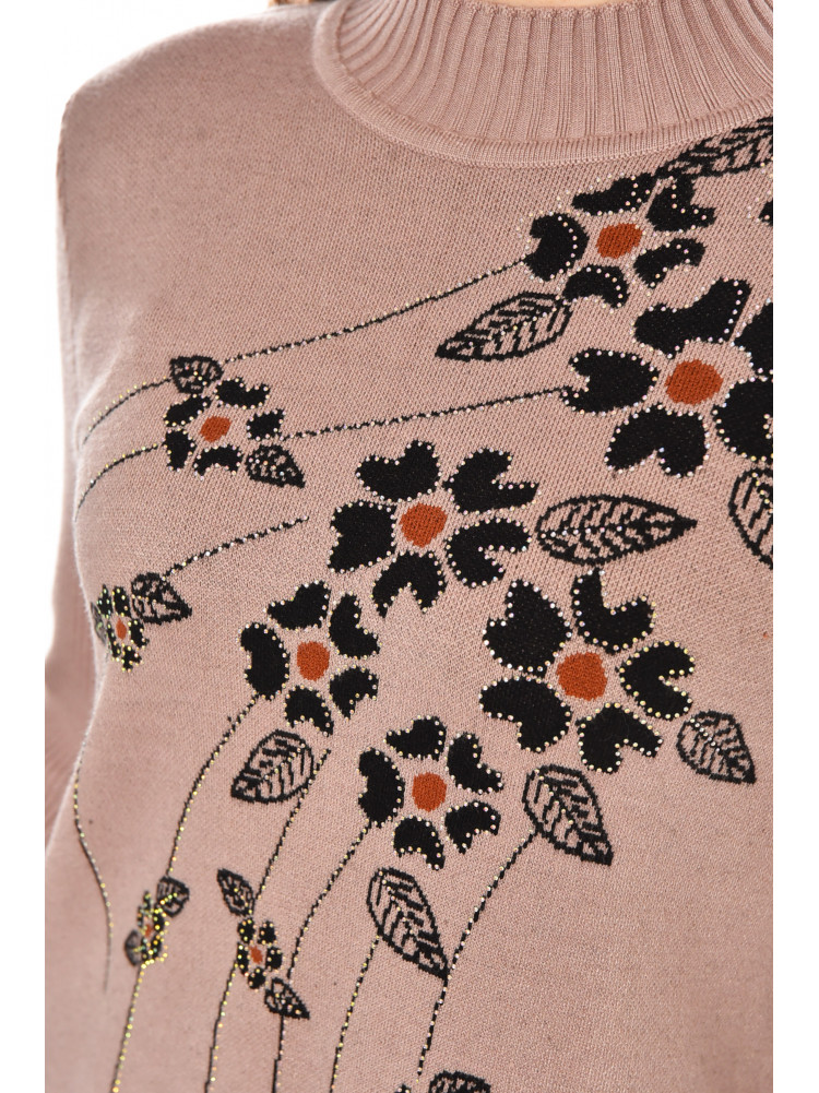 Сукня жіноча бежевого кольору з принтом 213877C