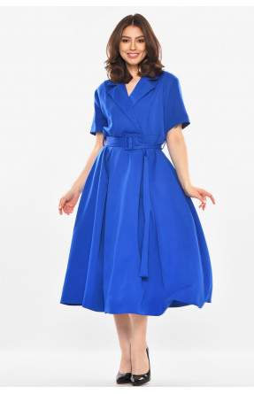 Сукня жіноча однотонна синього кольору 213878C