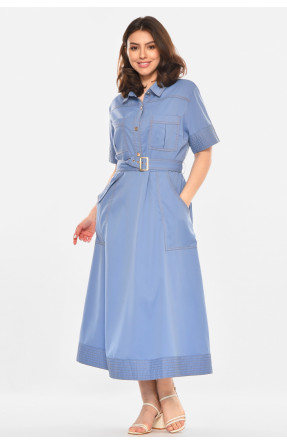 Сукня жіноча однотонна блакитного кольору 213879C