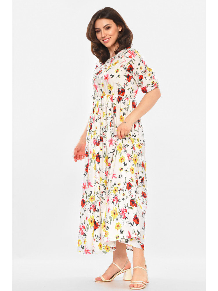 Сукня жіноча білого кольору з принтом 213882C