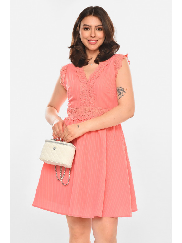 Сукня жіноча однотонна рожевого кольору 213884C
