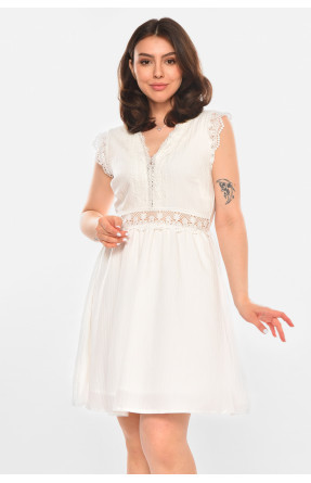 Сукня жіноча однотонна білого кольору 213885C