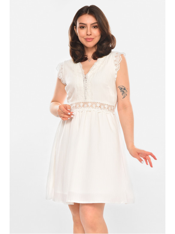 Сукня жіноча однотонна білого кольору 213885C
