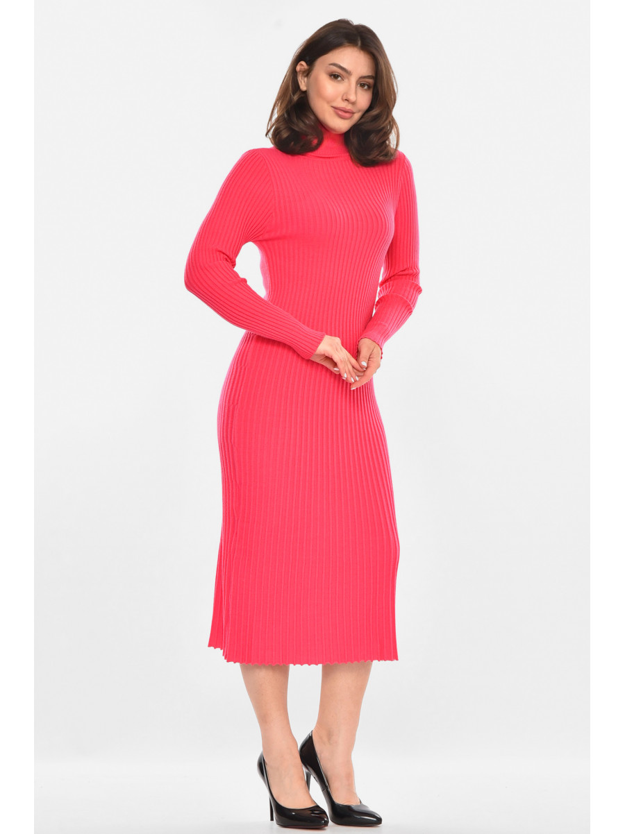 Платье женское однотонное розового цвета 213901C