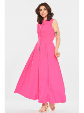 Платье женское однотонное розового цвета 213912C
