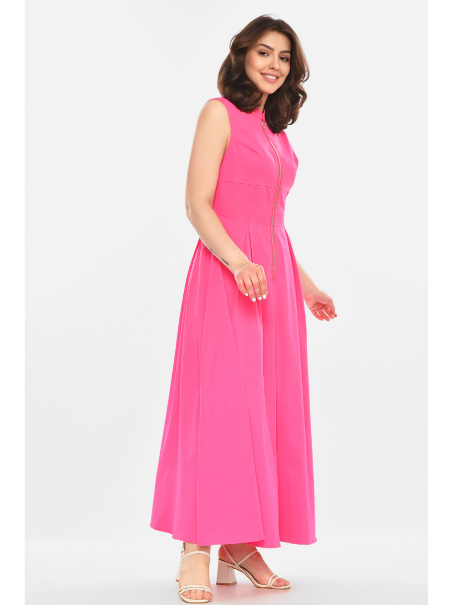 Платье женское однотонное розового цвета 213912C