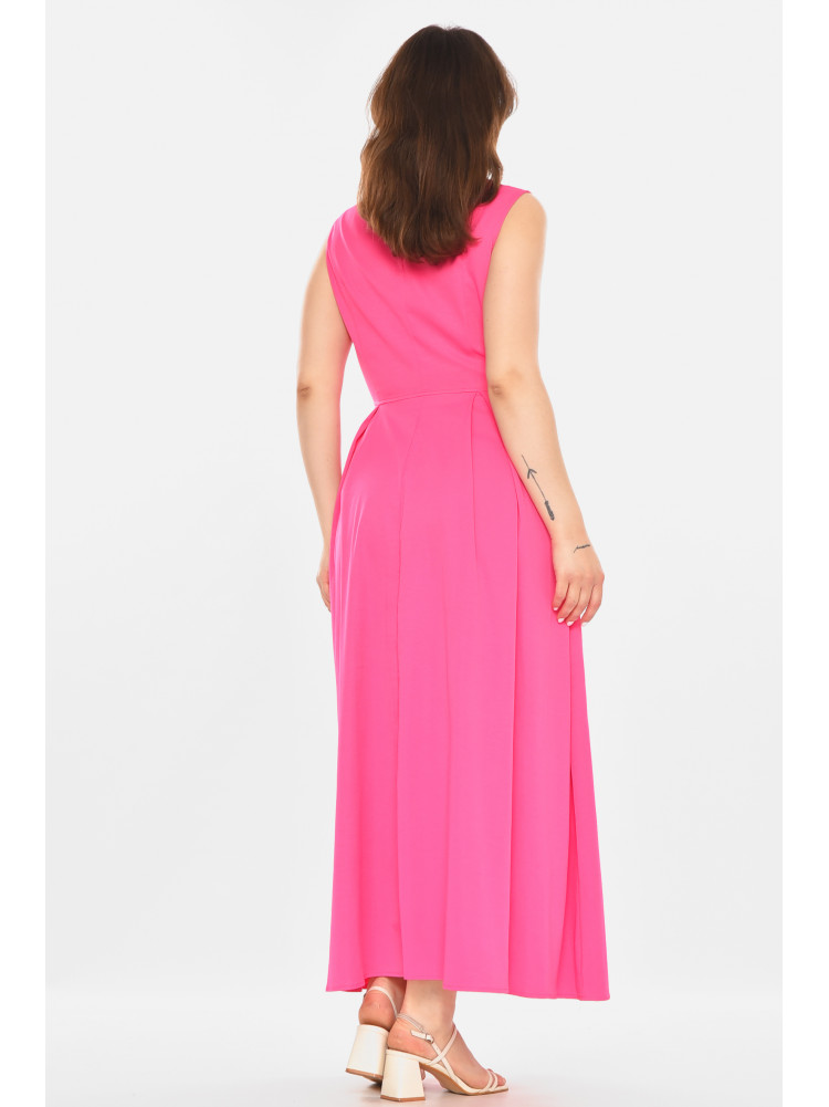 Платье женское однотонное розового цвета 213912C