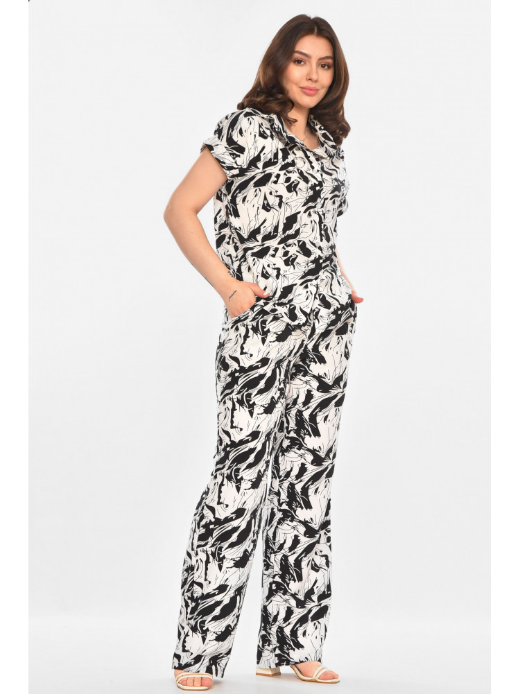 Костюм женский белого цвета с принтом 213916C