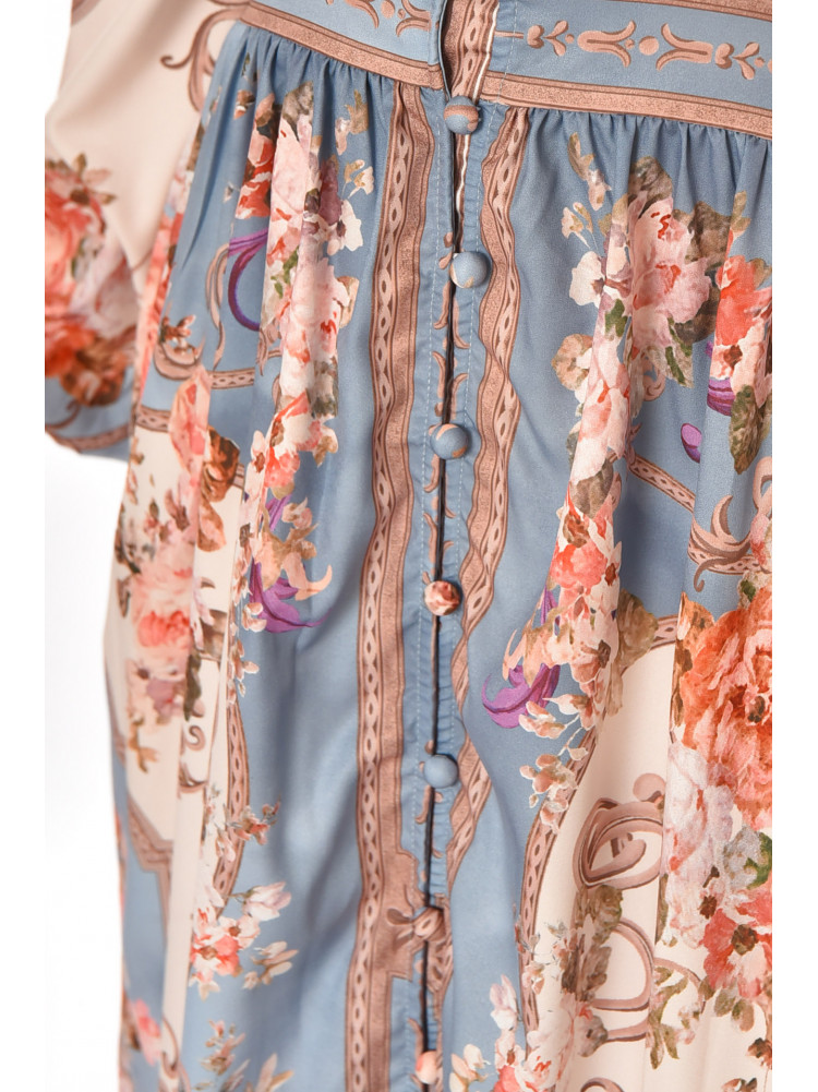 Платье женское голубого цвета с принтом 213917C