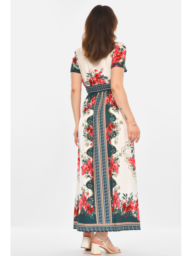 Платье женское белого цвета с принтом 213918C