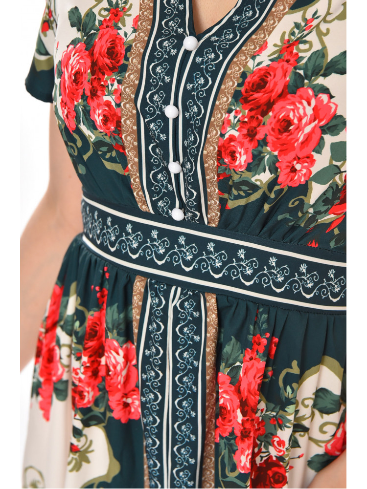 Платье женское белого цвета с принтом 213918C