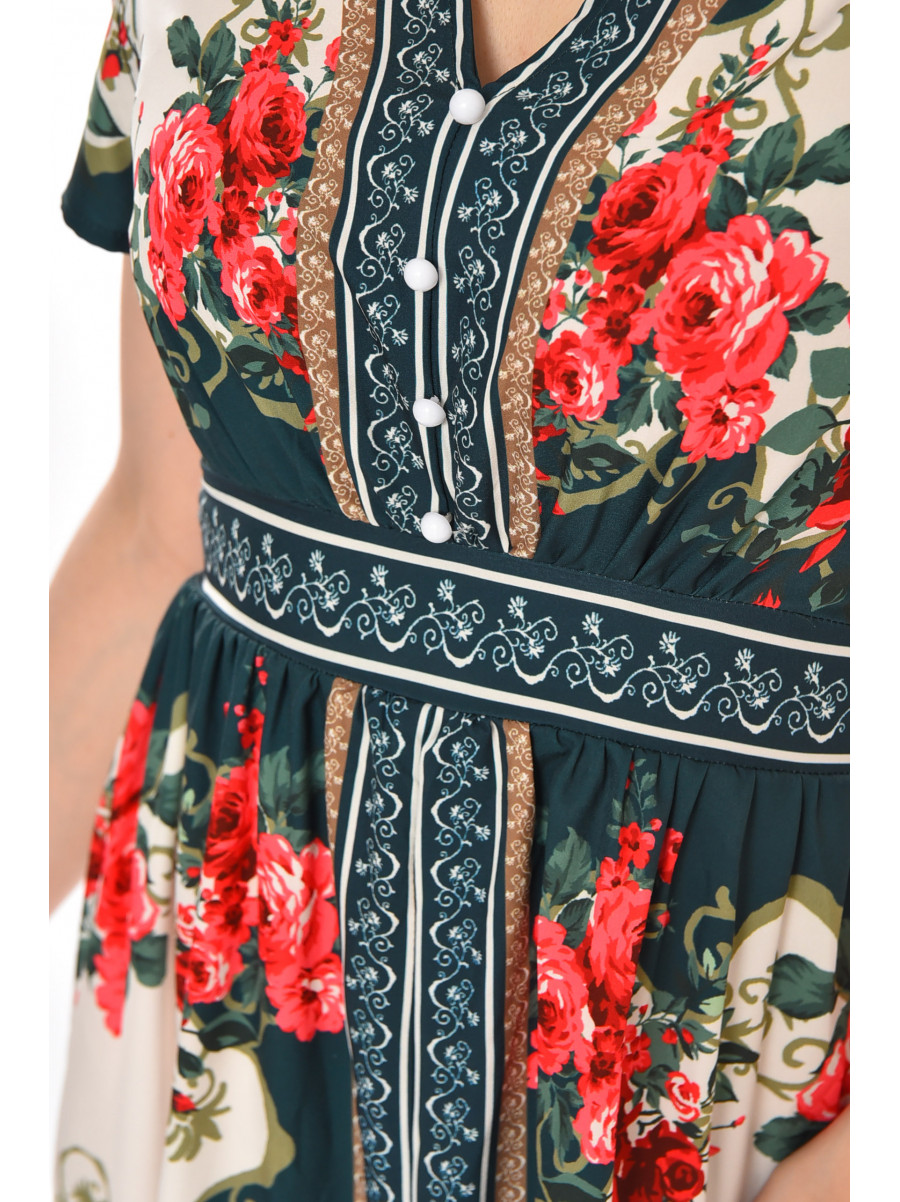 Платье женское белого цвета с принтом 213918C