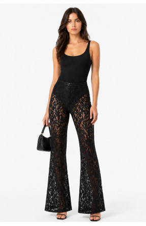 Штаны женские гипюр черного цвета 213930C