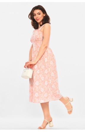 Платье женское розового цвета с принтом 213934C