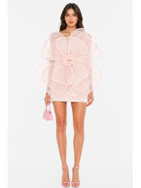 Платье женское однотонное светло-розового цвета 213935C