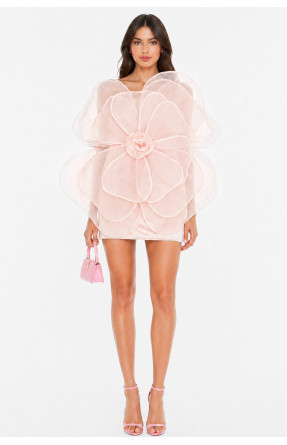 Платье женское однотонное светло-розового цвета 213935C