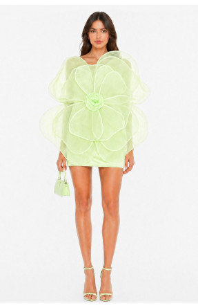 Платье женское однотонное мятного цвета 213937C