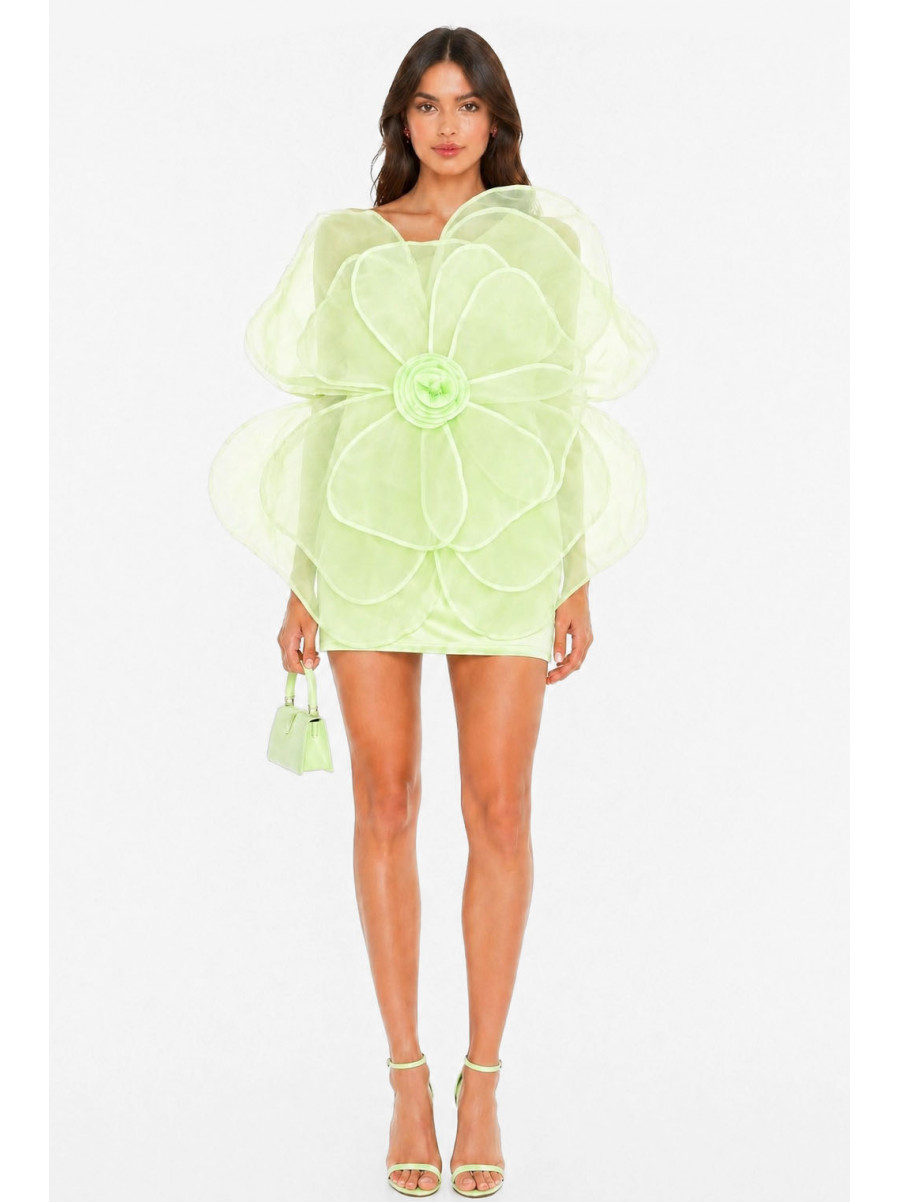 Платье женское однотонное мятного цвета 213937C