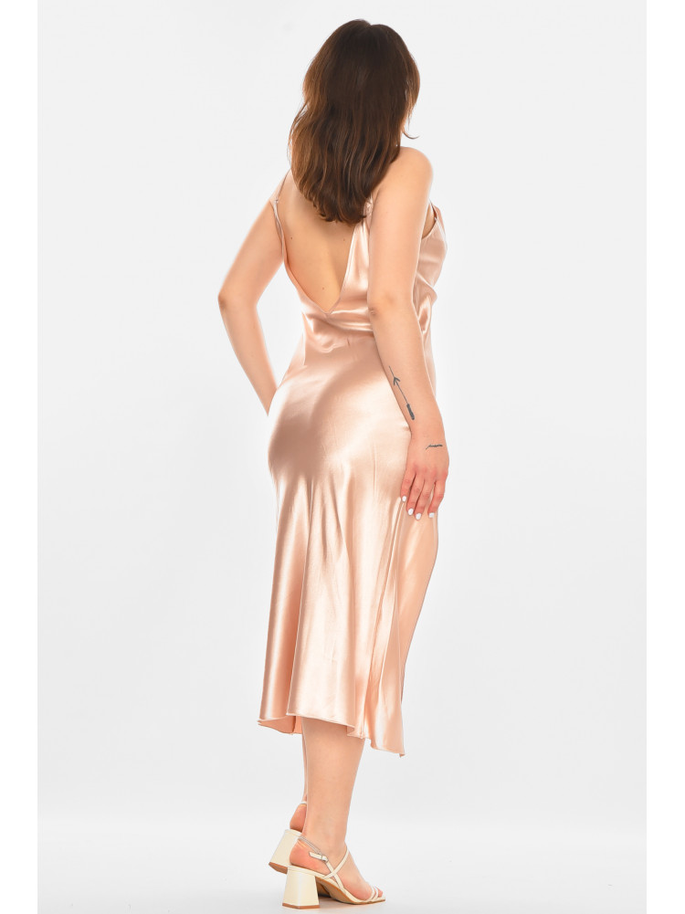 Платье женское однотонное бежевого цвета 213939C