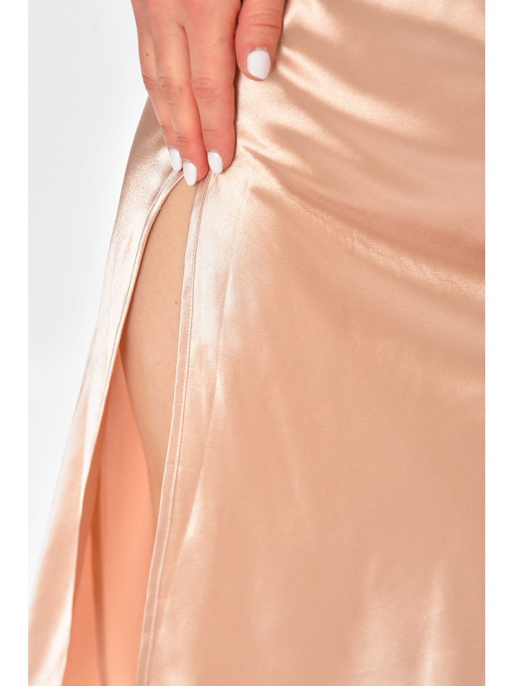 Платье женское однотонное бежевого цвета 213939C