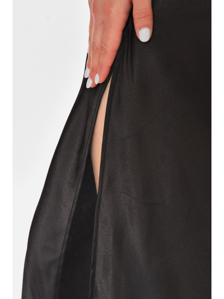 Платье женское однотонное черного цвета 213940C