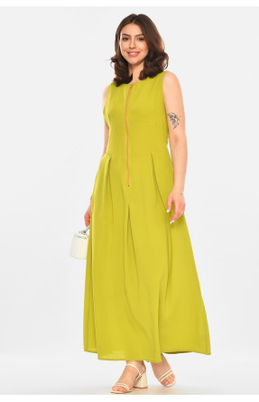 Платье женское однотонное оливкового цвета 213965C