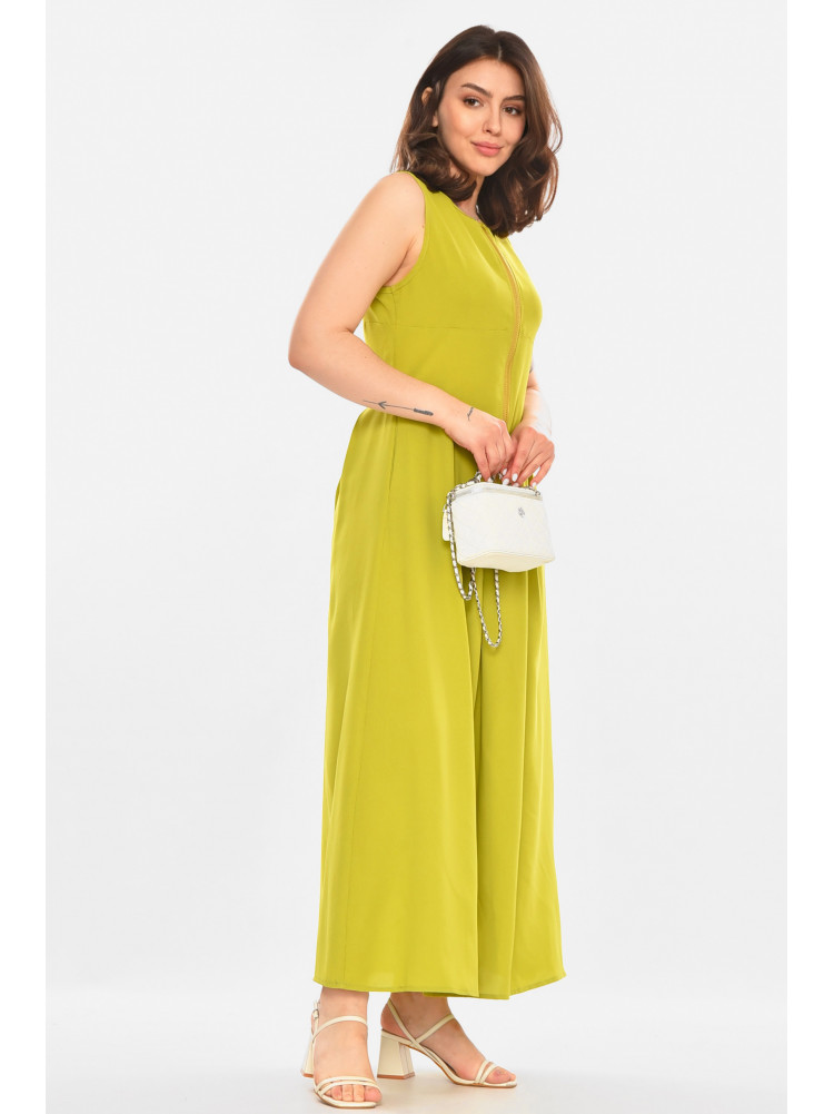 Платье женское однотонное оливкового цвета 213965C