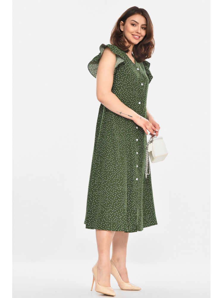 Платье женское зеленого цвета с принтом 213968C
