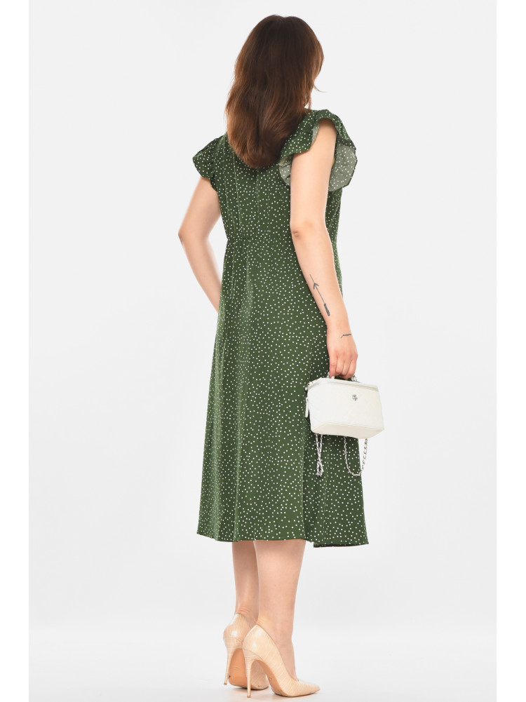 Платье женское зеленого цвета с принтом 213968C