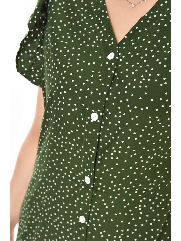 Платье женское зеленого цвета с принтом 213968C