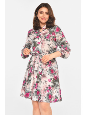 Сукня жіноча світло-бузкового кольору з принтом 213969C
