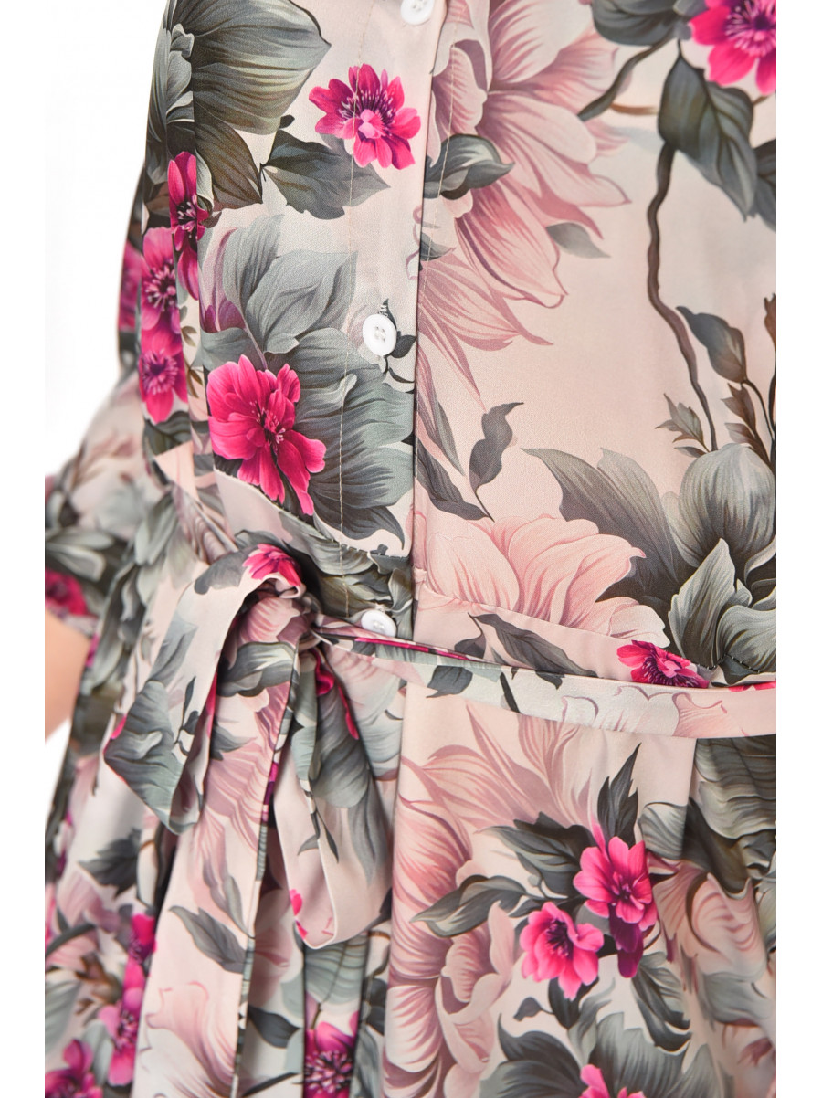 Платье женское светло-сиреневого цвета с принтом 213969C