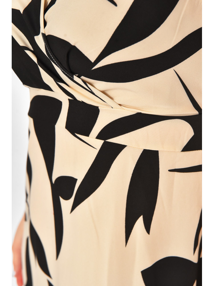 Платье женское бежевого цвета с принтом 213971C