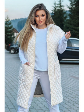Жилетка женская молочного цвета 460 213987C