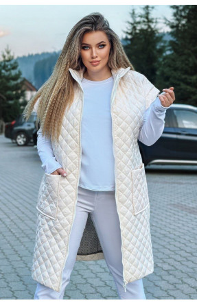 Жилетка женская молочного цвета 460 213987C
