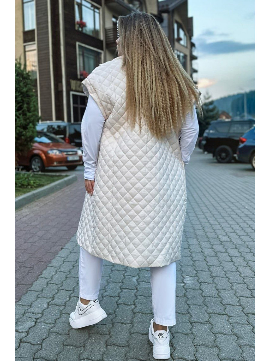 Жилетка женская молочного цвета 460 213987C