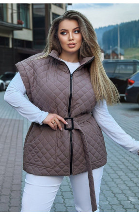 Жилетка женская коричнивого цвета 460 213988C