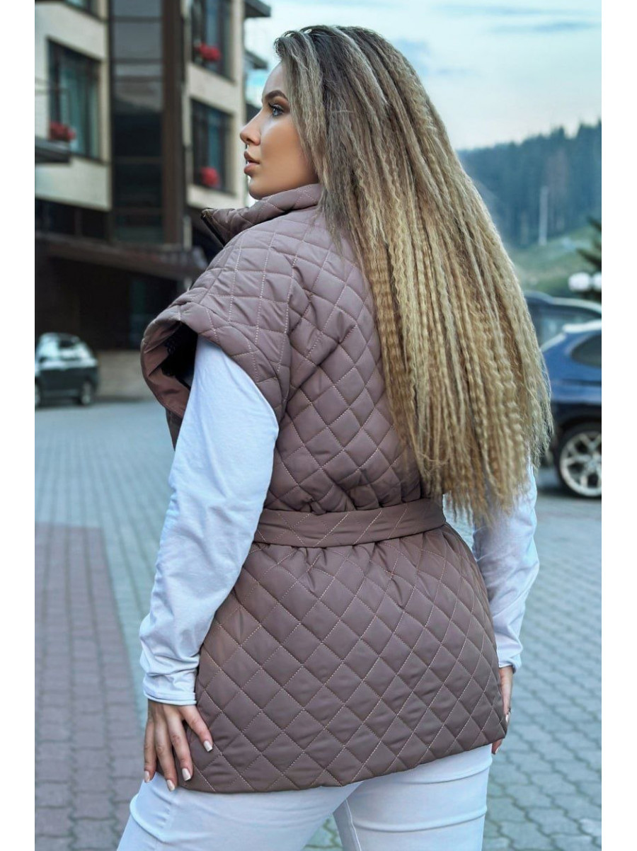 Жилетка женская коричнивого цвета 460 213988C
