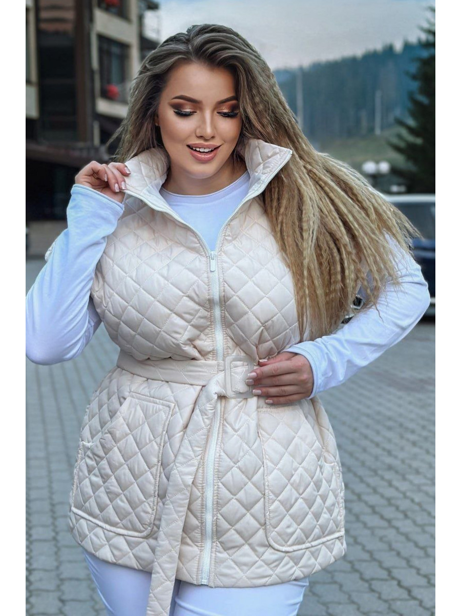 Жилетка женская молочного цвета 460 213989C